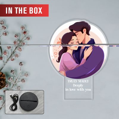 Personalized Valentine LED Lamp with Custom Name 7 Color Changing Romantic Night Light Valentine Gift for Couples Couple Night Light Frame Lamp (Love Lamp)